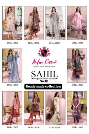 NAFISHA COTTON SAHIL 12 READYMADE PAKISTANI KURTI CATALOGUE