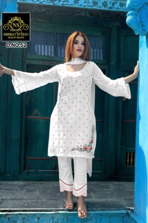 NISHBAT STUDIO 52 LUXURY READYMADE PAKISTANI KURTI CATALOGUE