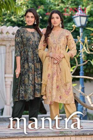 OSSM MANTRA VOl 05 ALIA KIARA V NECK COLLECTION CHANDERI KURTI ONLINE