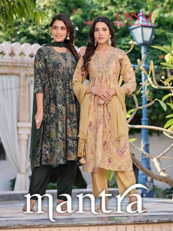 OSSM MANTRA VOl 05 ALIA KIARA V NECK COLLECTION CHANDERI KURTI ONLINE