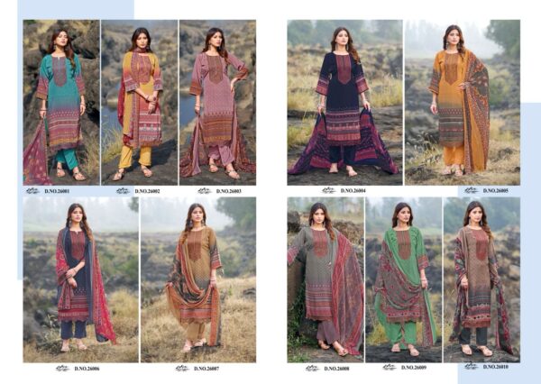 PAKIZA PRINTS GULNAZ VOL-26 ROYAL CREPE PAKISTANI DRESS MATERIAL SUPPLIER