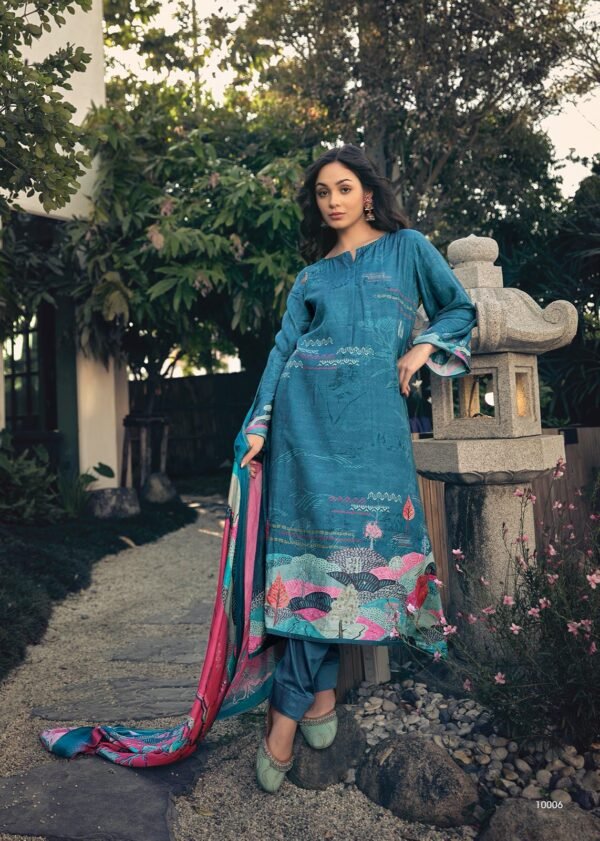 SADHANA FASHION HAVAADIS MASLIN SILK SALWAR SUITS ONLINE WHOLESALE - Image 12