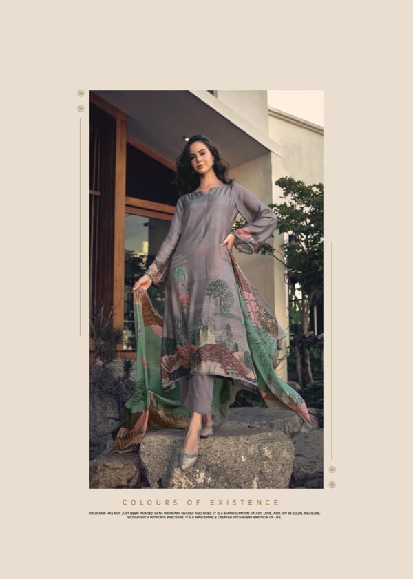SADHANA FASHION HAVAADIS MASLIN SILK SALWAR SUITS ONLINE WHOLESALE - Image 3