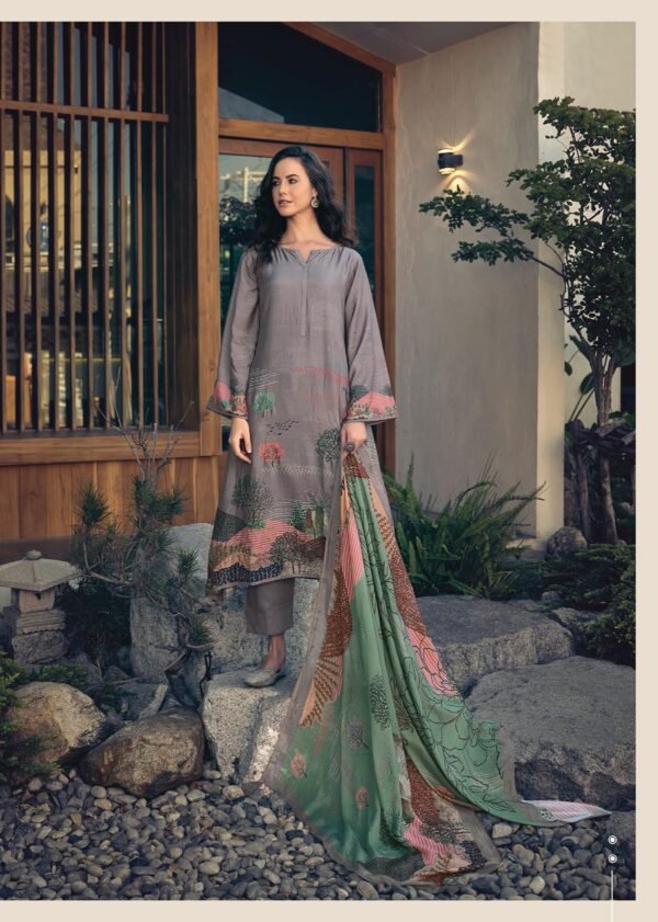 SADHANA FASHION HAVAADIS MASLIN SILK SALWAR SUITS ONLINE WHOLESALE - Image 5