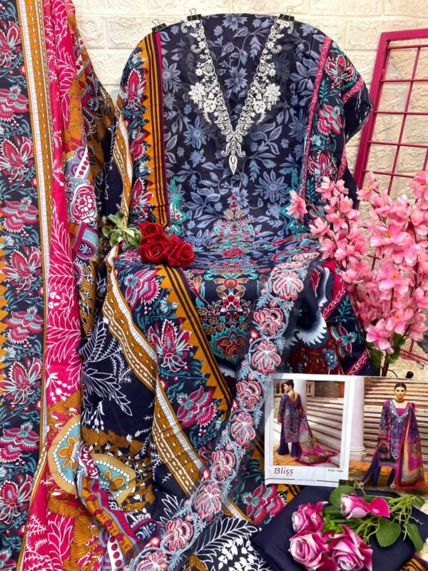 SHARADDHA DESIGNER BLISS VOL-02 PAKISTANI SUITS NEW CATALOGUE - Image 7