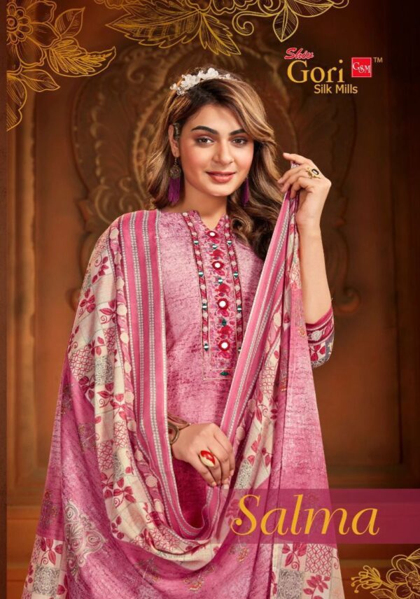 SHIV GORI SILK MILLS SALMA 1001 TO 1008 DRESS MATERIAL ONLINE WHOLESALE