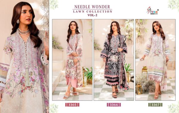 SHREE FABS 3365 TO 3367 LAWN COLLECTION VOL 2 COTTON PAKISTANI SUITS WHOLESALE