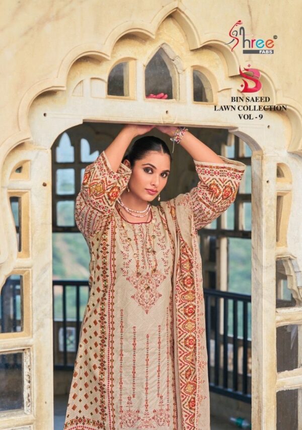 SHREE FABS BINSAEED LAWN COLLECTION VOL 9 LAWN SALWAR SUITS WHOLESALE