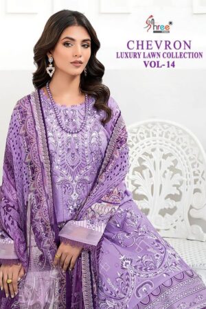 SHREE FABS CHEVRON LUXURY LAWN COLLECTION VOL-14 PAKISTANI SUITS ONLINE