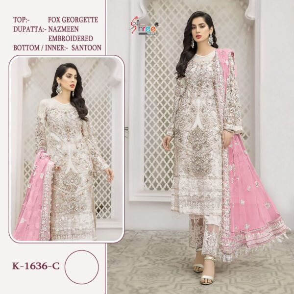 SHREE FABS K 1636 PAKISTANI GEORGETTE PAKISTANI SUITS ONLINE SHOPPING