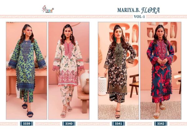 SHREE FABS MARIA B FLORA VOL-01 PAKISTANI SUITS NEW CATALOGUE