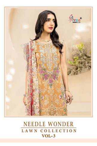 SHREE FABS NEEDLE WONDER LAWN COLLECTION VOL 3 PAKISTANI SUITS ONLINE