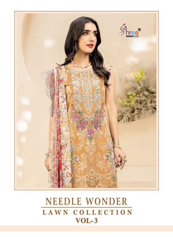 SHREE FABS NEEDLE WONDER LAWN COLLECTION VOL 3 PAKISTANI SUITS ONLINE