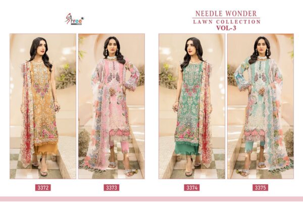 SHREE FABS NEEDLE WONDER LAWN COLLECTION VOL 3 PAKISTANI SUITS ONLINE