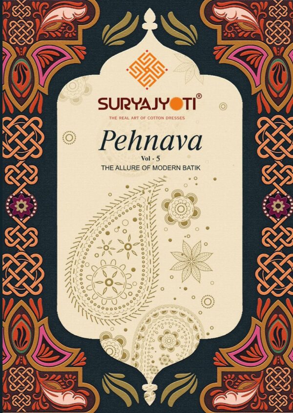 SURYAJYOTI PEHNAVA VOL-5 CAMBRIC COTTON SALWAR SUITS AT CATALOGUE