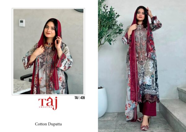 TAJ CREATIONS 439 & 440 COTTON DRESS MATERIAL ONLINE WHOLESALE