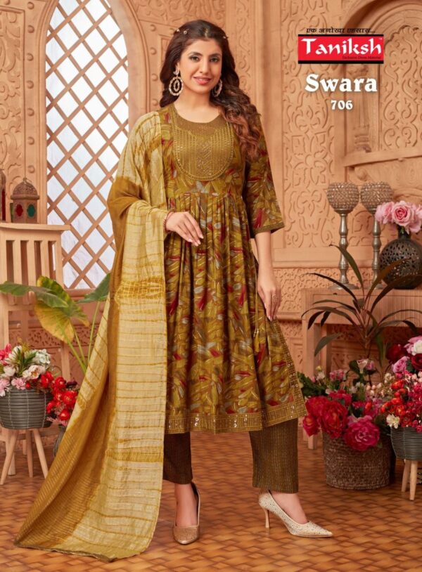 TANIKSH SWARA VOL 7 NYRA CUT READYMADE KURTI CATALOGUE