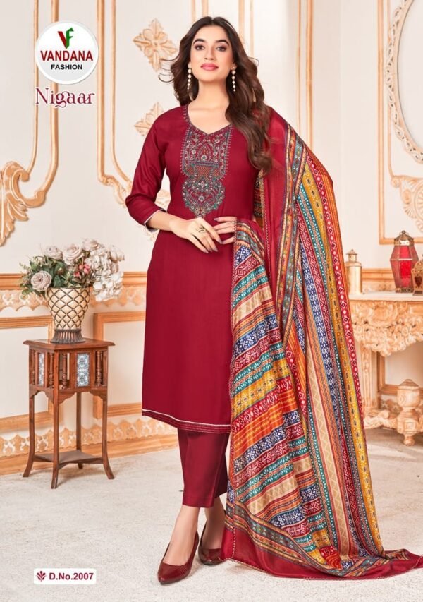 VANDANA FASHION NIGAAR VOL 2 RAYON DESIGNER SALWAR SUITS SURAT SUPPLIER - Image 3