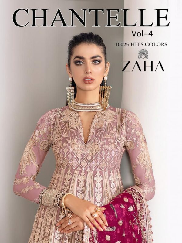 ZAHA CHANTELLE-VOL-4 10025 PAKISTANI SUITS NEW CATALOGUE