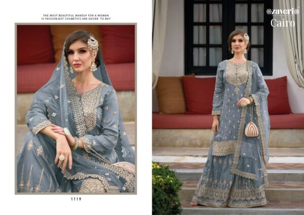 ZAVERI CAIRO 1117 TO 1120 HEAVY SILK WHOLESALE SALWAR KAMEEZ INDIA - Image 2