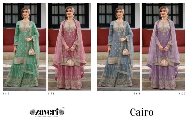 ZAVERI CAIRO 1117 TO 1120 HEAVY SILK WHOLESALE SALWAR KAMEEZ INDIA