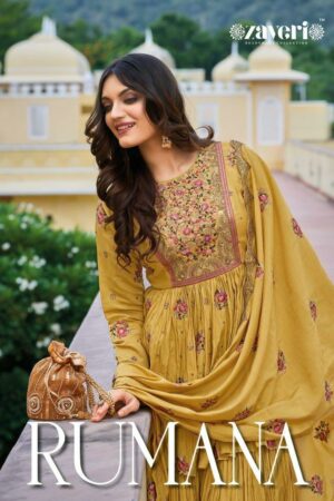 ZAVERI RUMANA 1265 & 1266 HEAVY SILK PLAZZO SET WHOLESALE
