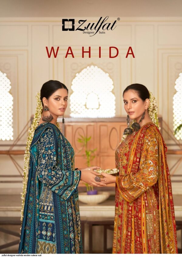 ZULFAT 523 WAHIDA PURE WOOLLEN PASHMINA SALWAR SUITS WHOLESALE