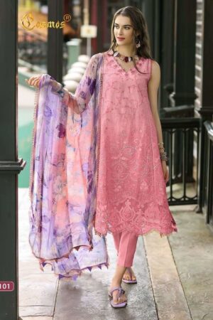 COSMOS FASHION NOOR CHIKANKAI COLLECTION PAKISTANI SUITS SUPPLIER