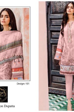 FIRDOUS 101 & 102 HIT DESIGN PATCH WORK DRESS MATERIAL CATALOGUE