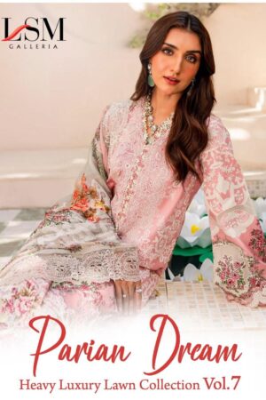 LSM PARIAN DREAM HEAVY LUXURY LAWN COLLECTION VOL 7 PAKISTANI SUITS