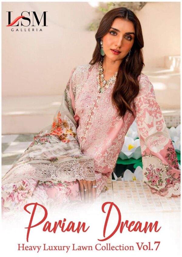 LSM PARIAN DREAM HEAVY LUXURY LAWN COLLECTION VOL 7 PAKISTANI SUITS