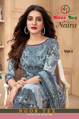NOOR DESIGNER NAIRA VOL 1 PURE COTTON DRESS MATERIAL WHOLESALE