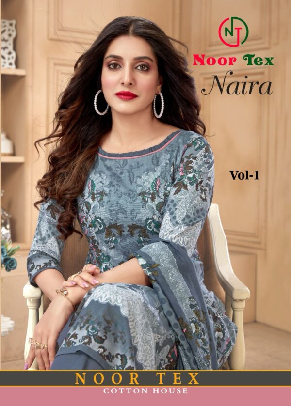 NOOR DESIGNER NAIRA VOL 1 PURE COTTON DRESS MATERIAL WHOLESALE