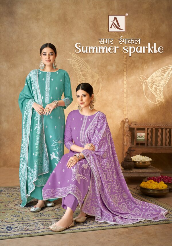 ALOK SUMMER SPARKLE H 1447 PREMIUM COTTON WHOLESALE PAKISTANI SUITS