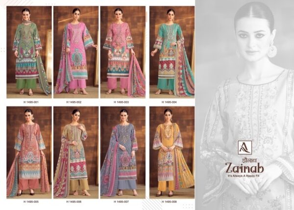 ALOK ZAINAB COTTON PRINT SUITS WHOLESALE CATALOGUE SUITS ONLINE