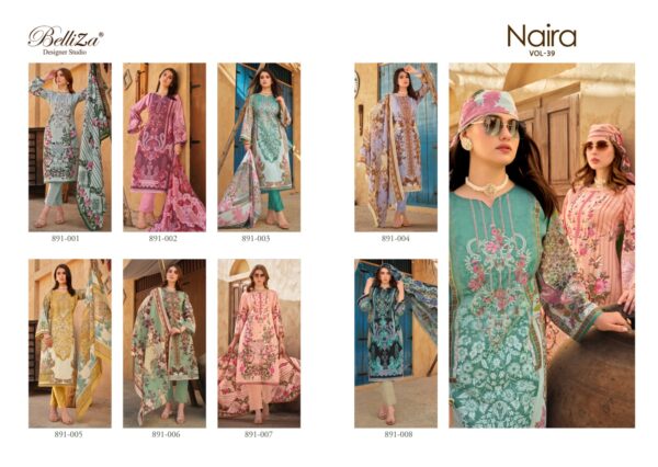 BELLIZA NAIRA VOL-39 891 PAKISTANI SUITS NEW CATALOGUE