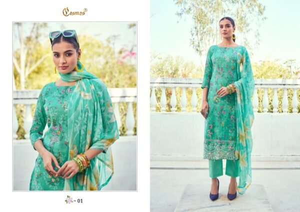 COSMOS NOOR PRINTKARI COLECTION PAKISTANI SUITS NEW CATALOGUE - Image 11
