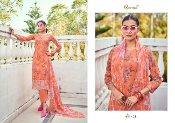 COSMOS NOOR PRINTKARI COLECTION PAKISTANI SUITS NEW CATALOGUE - Image 4