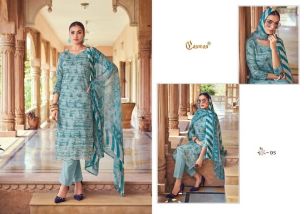COSMOS NOOR PRINTKARI COLECTION PAKISTANI SUITS NEW CATALOGUE - Image 6