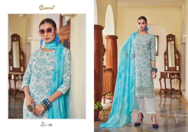 COSMOS NOOR PRINTKARI COLECTION PAKISTANI SUITS NEW CATALOGUE - Image 7