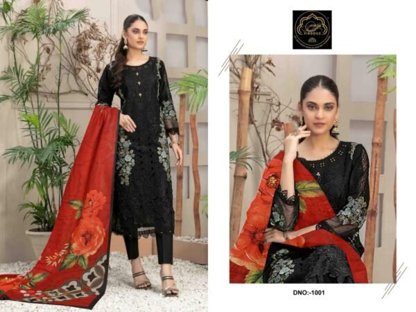 FIRDOUS ADAN LIBAS 1001 & 1004 LAWN PAKISTANI SUITS NEW CATALOGUE - Image 9