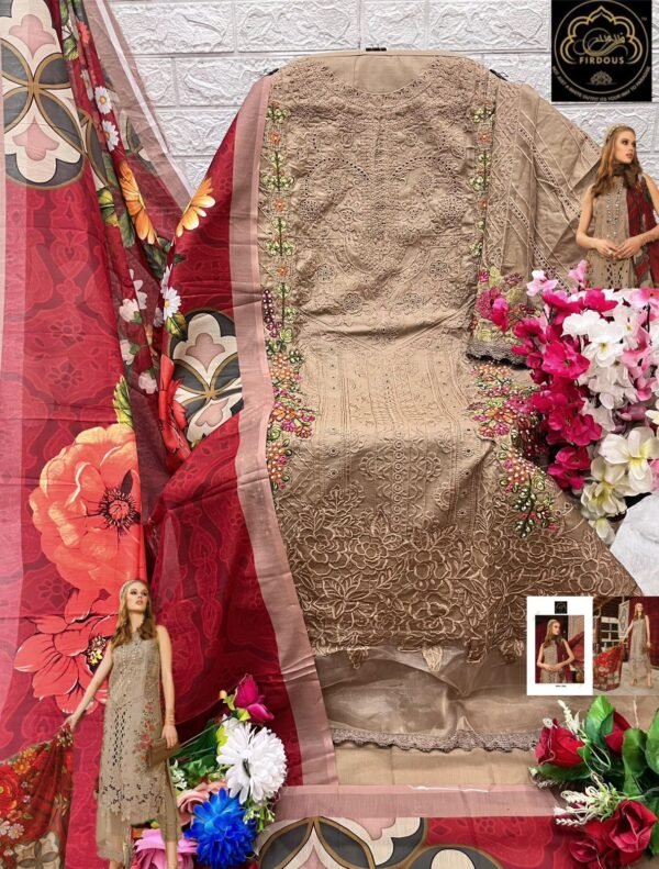 FIRDOUS ADAN LIBAS 1001 & 1004 LAWN PAKISTANI SUITS NEW CATALOGUE - Image 4
