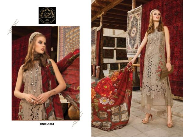 FIRDOUS ADAN LIBAS 1001 & 1004 LAWN PAKISTANI SUITS NEW CATALOGUE - Image 6
