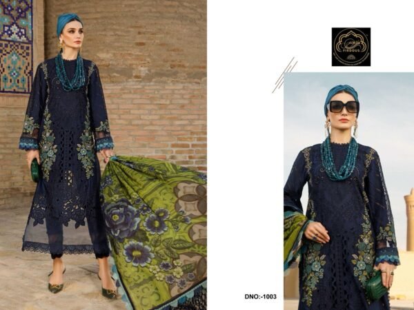 FIRDOUS ADAN LIBAS 1001 & 1004 LAWN PAKISTANI SUITS NEW CATALOGUE - Image 7
