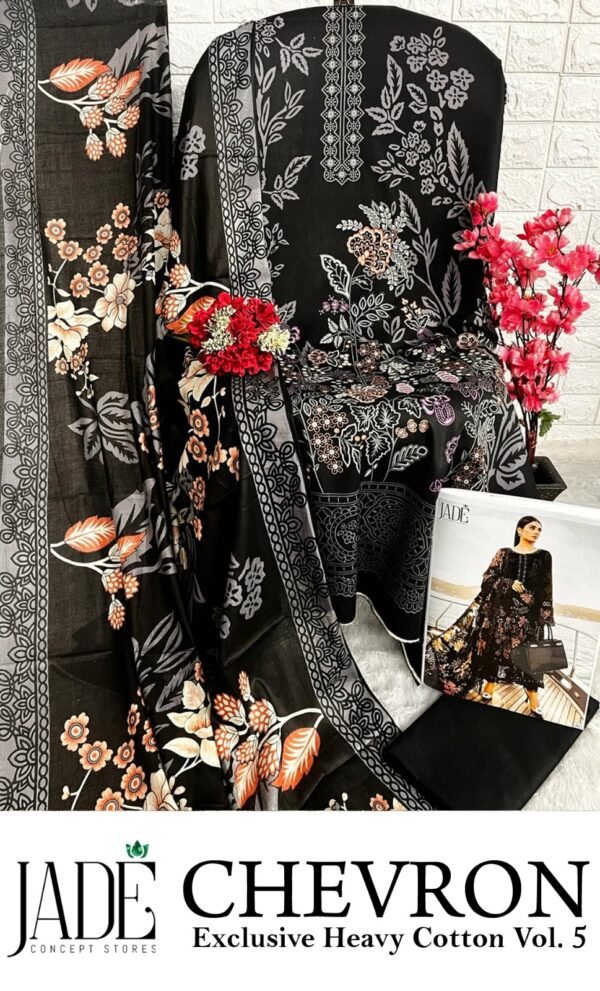 JADE CHEVRON EXCLUSIVE HEAVY COTTON VOL.5 PAKISTANI SUITS AT BEST PRICE - Image 8