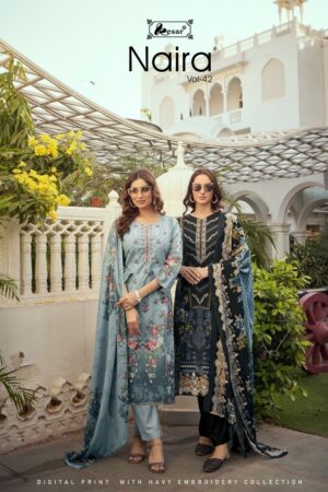 KESAR NAIRA VOL 42 PURE LAWN COTTON PAKISTANI SUITS ONLINE