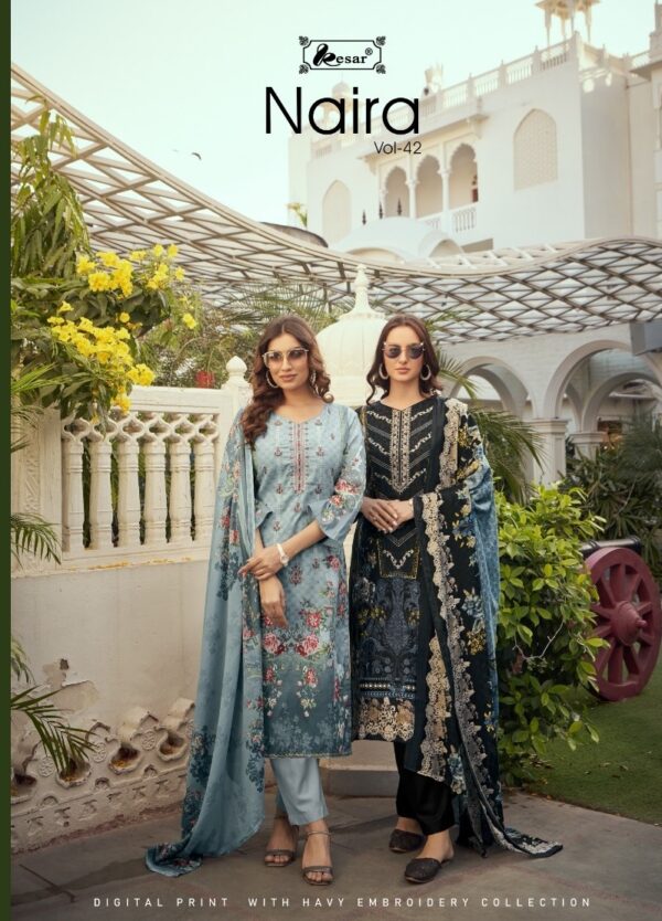 KESAR NAIRA VOL 42 PURE LAWN COTTON PAKISTANI SUITS ONLINE