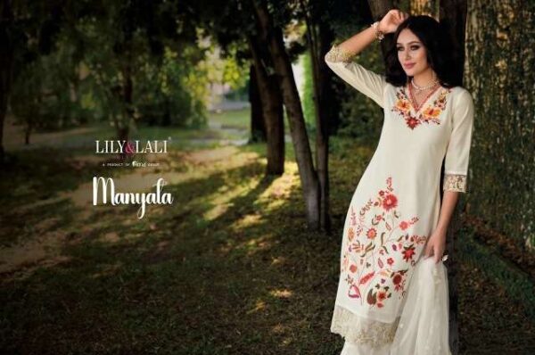 LILY & LALI MANYATA READYMADE PANT STYLE SUITS CATALOGUE