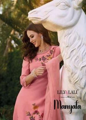 LILY & LALI MANYATA READYMADE PANT STYLE SUITS CATALOGUE