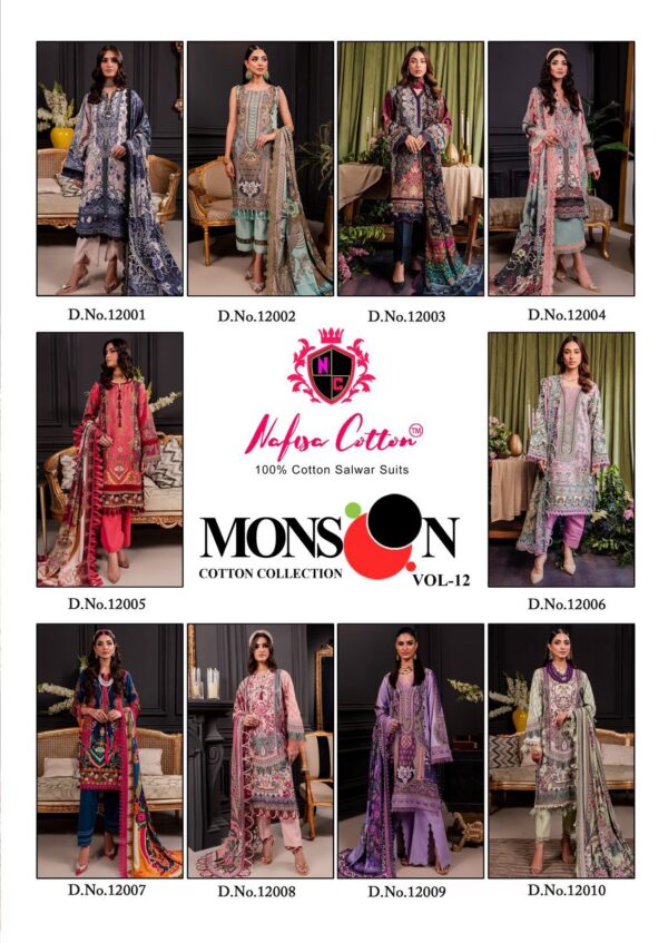 NAFISHA COTTON MONSOON COTTON COLLECTION VOL 12 KARACHI PAKISTANI SUITS